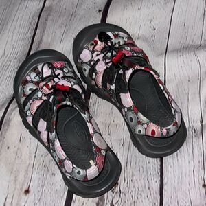 Keen - Sandals - Waterproof - pink gray circles - size 1 girls